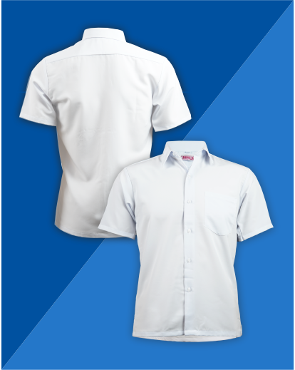 short sleeve school shirts white